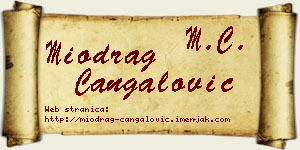 Miodrag Čangalović vizit kartica